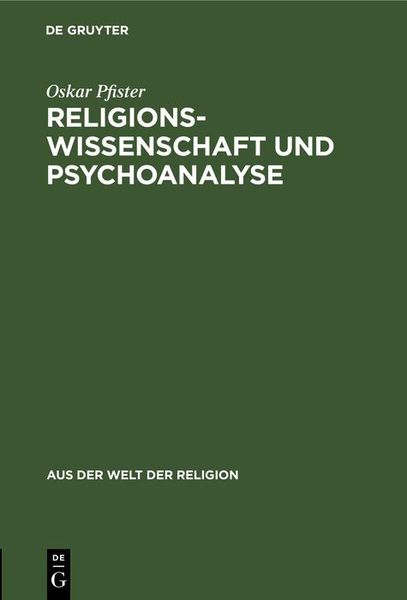 Produktbild: Religionswissenschaft und Psychoanalyse
