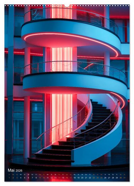 Produktbild: Treppen Architektur (Wandkalender 2026 DIN A2 hoch), CALVENDO Monatskalender