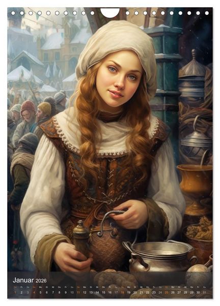 Produktbild: Fesche Marktfrauen (Wandkalender 2026 DIN A4 hoch), CALVENDO Monatskalender