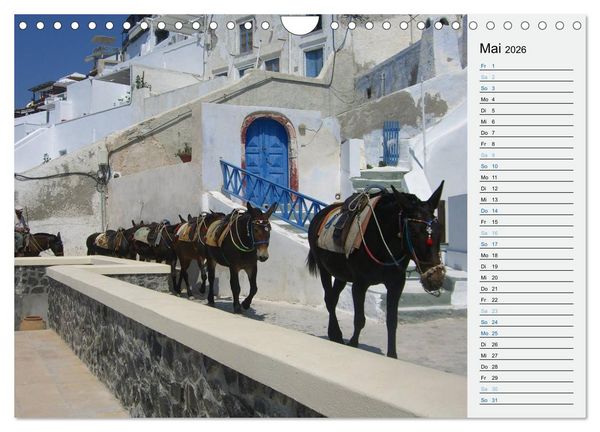 Produktbild: SANTORINI - Idyll auf dem Vulkan (Wandkalender 2026 DIN A4 quer), CALVENDO Monatskalender