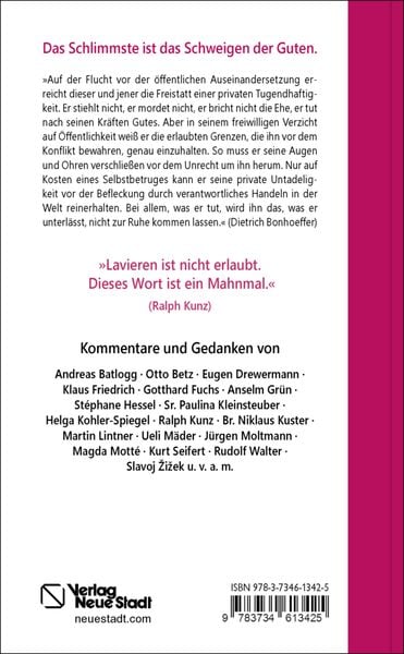 Produktbild: Das Schweigen der Guten: Bonhoeffers Weckruf