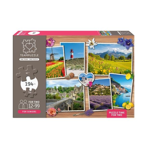 Produktbild: TEAMPUZZLE &ndash; Sehnsuchtsorte &ndash; 194 Teile &ndash; Seniorenpuzzle mit gro&szlig;en & kleinen Teilen