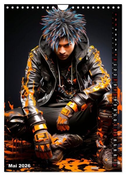Produktbild: CYBERPUNK Urcoole Typen (Wandkalender 2026 DIN A4 hoch), CALVENDO Monatskalender