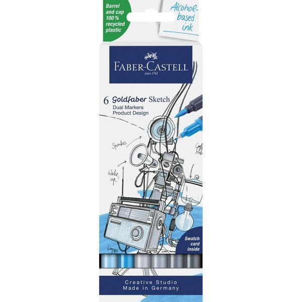 Produktbild: Faber-Castell Goldfaber Sketch Marker Produktdesign 6er Set