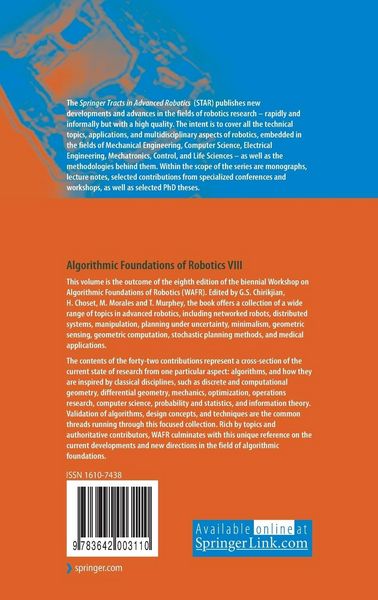 Produktbild: Algorithmic Foundations of Robotics VIII