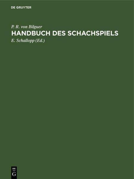 Produktbild: Handbuch des Schachspiels