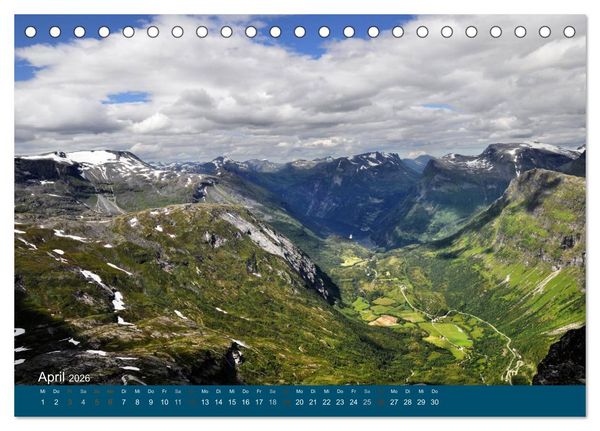 Produktbild: Norwegen atemberaubende Landschaft (Tischkalender 2026 DIN A5 quer), CALVENDO Monatskalender