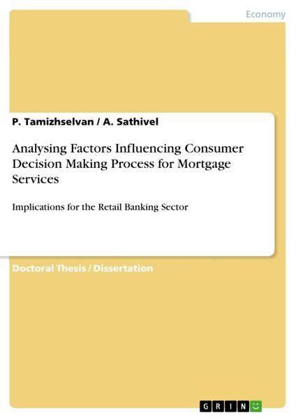 Produktbild: Analysing Factors Influencing Consumer Decision Making Process for Mortgage Services