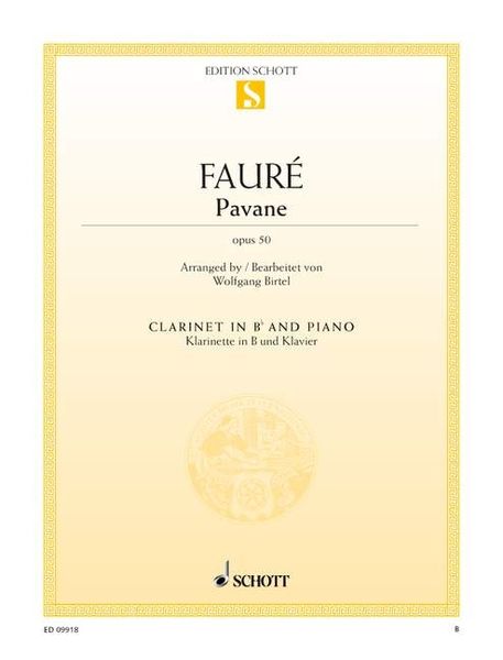 Pavane op. 50. Klarinette in B und Klavier