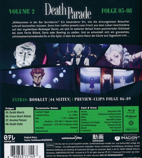 Produktbild: Death Parade Vol. 2 - Folge 05-08