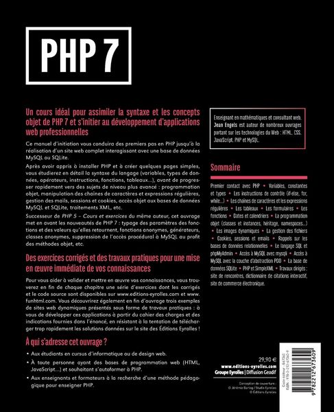 Produktbild: PHP7, Cours et exercices