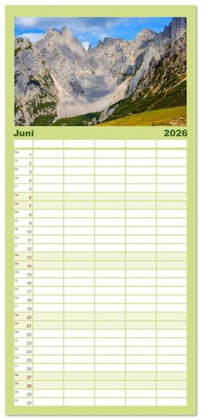 Produktbild: Familienplaner 2026 - Annaberg und Lung&ouml;tz mit 5 Spalten (Wandkalender, 21 x 45 cm) CALVENDO