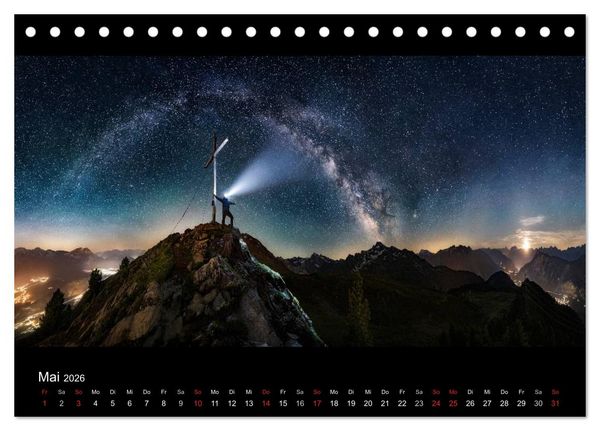 Produktbild: Sternensucher - Landschaft unter Sternen (Tischkalender 2026 DIN A5 quer), CALVENDO Monatskalender