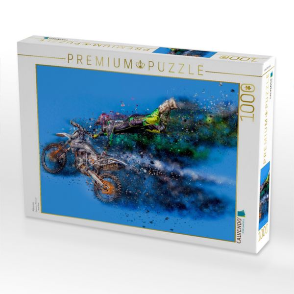 Produktbild: CALVENDO Puzzle Motocross | 1000 Teile Lege-Gr&ouml;&szlig;e 64x48cm Foto-Puzzle f&uuml;r gl&uuml;ckliche Stunden