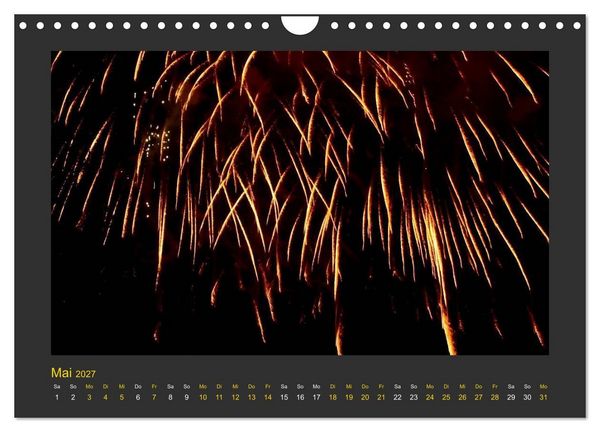 Produktbild: Feuerwerk - Explosives am Himmel (Wandkalender 2027 DIN A4 quer), CALVENDO Monatskalender