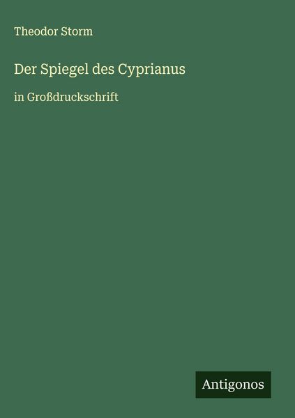 Produktbild: Der Spiegel des Cyprianus