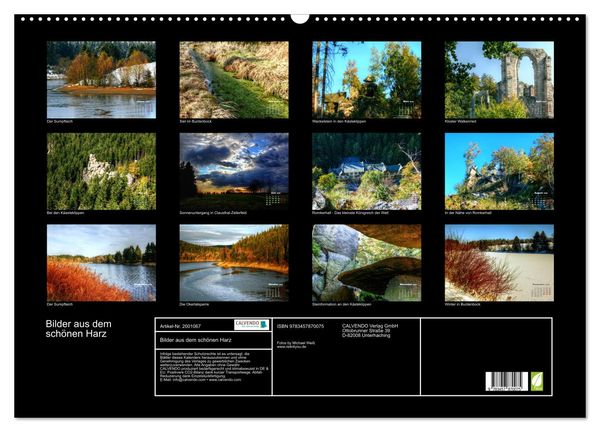 Produktbild: Bilder aus dem sch&ouml;nen Harz (Wandkalender 2026 DIN A2 quer), CALVENDO Monatskalender
