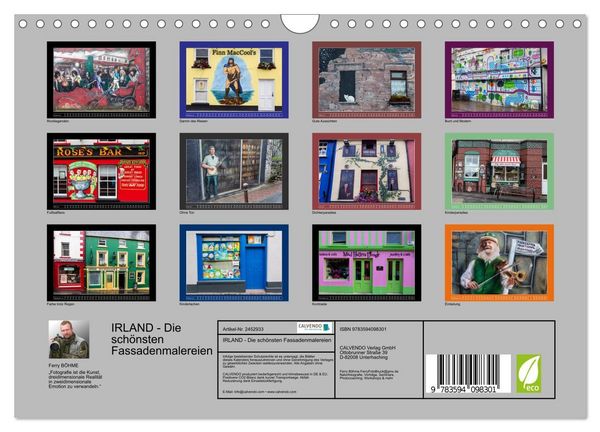Produktbild: IRLAND - Die sch&ouml;nsten Fassadenmalereien (Wandkalender 2027 DIN A4 quer), CALVENDO Monatskalender