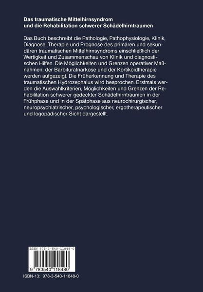 Produktbild: Das traumatische Mittelhirnsyndrom und die Rehabilitation schwerer Sch&auml;delhirntraumen