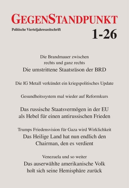 Produktbild: GegenStandpunkt 1-26