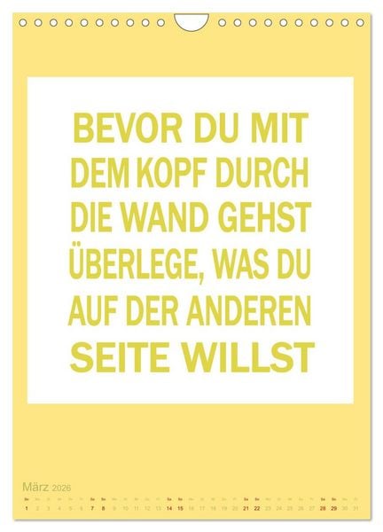 Produktbild: Memo an mich (Wandkalender 2026 DIN A4 hoch), CALVENDO Monatskalender