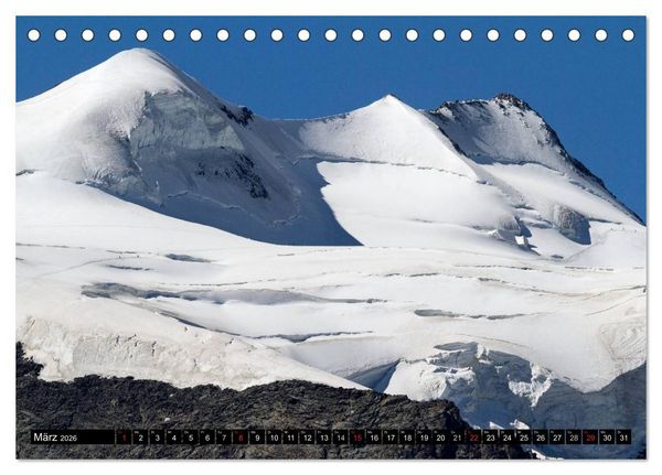 Produktbild: Fantastische Schweizer Bergwelt - Gipfel und Gletscher (Tischkalender 2026 DIN A5 quer), CALVENDO Monatskalender