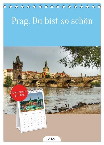 Produktbild: Tischplaner 2027 - Prag. Du bist so sch&ouml;n (A5 Tischkalender zum Aufstellen) CALVENDO