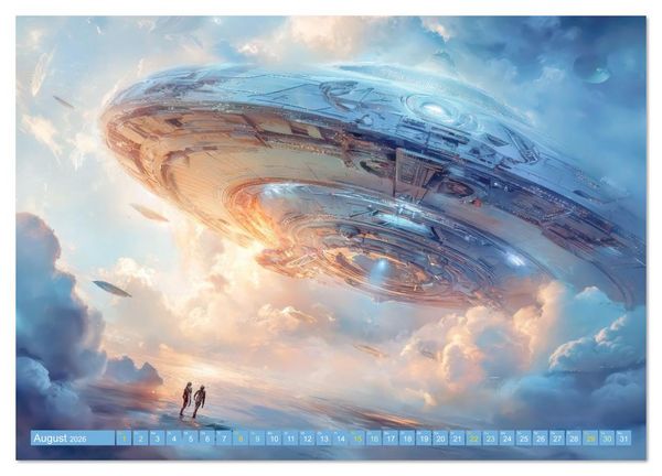 Produktbild: Science Fiction Expeditionen - Reisen ins Unbekannte (Wandkalender 2026 DIN A2 quer), CALVENDO Monatskalender