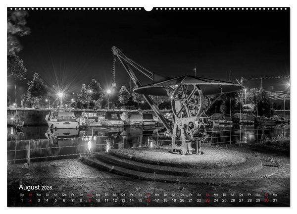 Produktbild: Heilbronn bei Nacht (hochwertiger Premium Wandkalender 2026 DIN A2 quer), Kunstdruck in Hochglanz