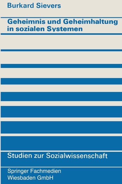 Produktbild: Geheimnis und Geheimhaltung in sozialen Systemen