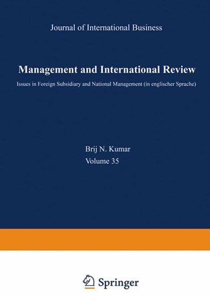 Produktbild: Management and International Review
