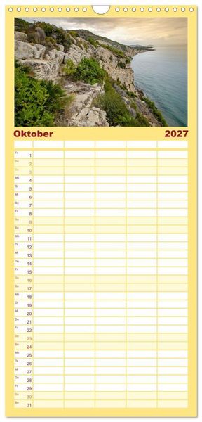 Produktbild: Familienplaner 2027 - Castellon die etwas andere Provinz mit 5 Spalten (Wandkalender, 21 x 45 cm) CALVENDO