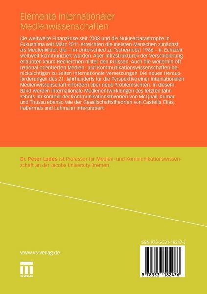 Produktbild: Elemente internationaler Medienwissenschaften