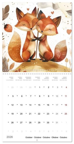 Produktbild: Through the year with love (Wall Calendar 2026 12 &times; 12 Inch) CALVENDO 12 Month Wall Calendar