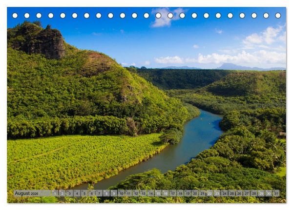 Produktbild: Kauai - Einmal Paradies und zur&uuml;ck (Tischkalender 2026 DIN A5 quer), CALVENDO Monatskalender