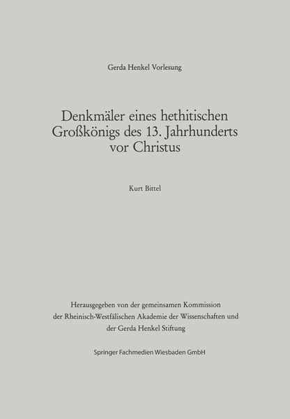 Produktbild: Denkm&auml;ler eines hethitischen Gro&szlig;k&ouml;nigs des 13. Jahrhunderts vor Christus