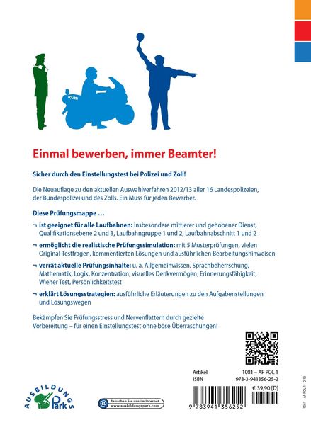 Produktbild: Der Eignungstest / Einstellungstest zur Ausbildung bei der Polizei