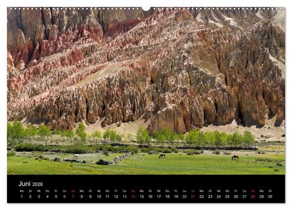 Produktbild: MUSTANG - das verborgene K&ouml;nigreich im Himalaya (Wandkalender 2026 DIN A2 quer), CALVENDO Monatskalender