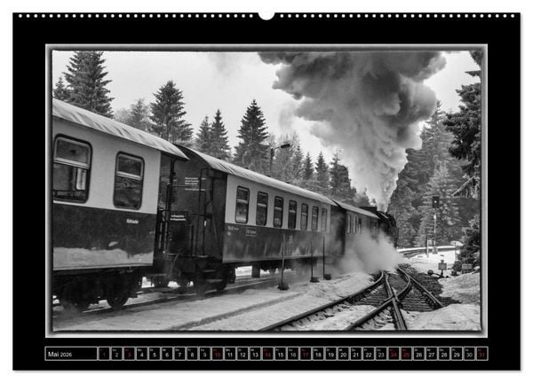 Produktbild: Unter Dampf - Eisenbahnromantik im Harz (Wandkalender 2026 DIN A2 quer), CALVENDO Monatskalender