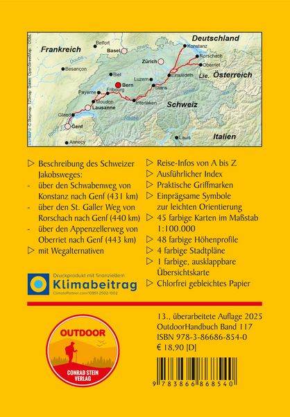 Produktbild: Schweiz: Jakobsweg vom Bodensee zum Genfersee