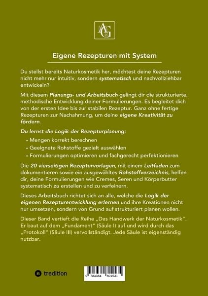 Produktbild: Naturkosmetik - Die Rezeptur-Logik - S&auml;ule II - Rezepte selbst entwickeln