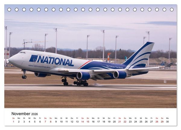 Produktbild: Boeing 747 Kalender (Tischkalender 2026 DIN A5 quer), CALVENDO Monatskalender