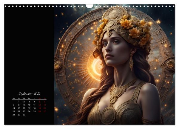 Produktbild: KI Tierkreiszeichen (Wandkalender 2026 DIN A3 quer), CALVENDO Monatskalender