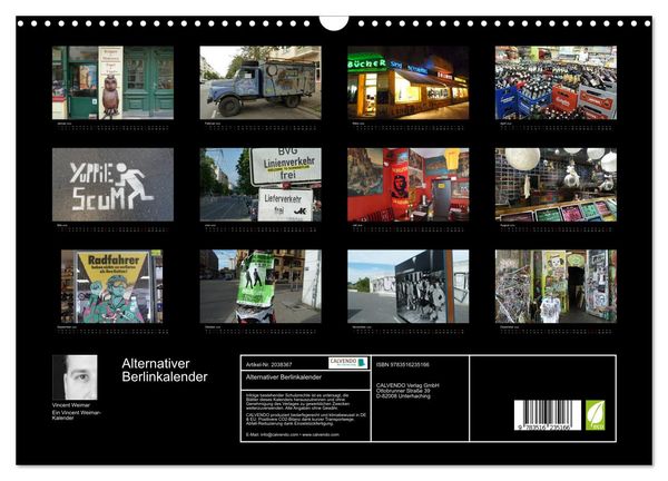 Produktbild: Alternativer Berlinkalender (Wandkalender 2026 DIN A3 quer), CALVENDO Monatskalender