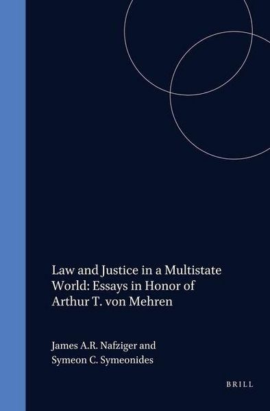 Produktbild: Law and Justice in a Multistate World: Essays in Honor of Arthur T. Von Mehren