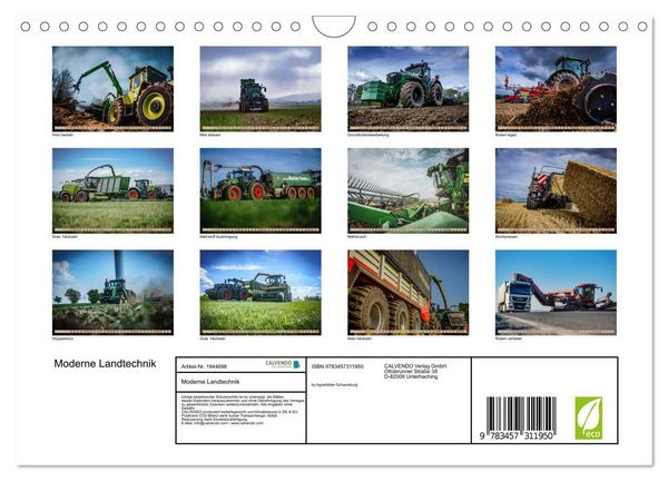 Produktbild: Moderne Landtechnik (Wandkalender 2026 DIN A4 quer), CALVENDO Monatskalender
