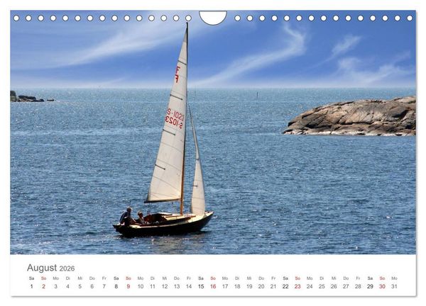 Produktbild: Segelboote in S&uuml;dschwedens Sch&auml;ren (Wandkalender 2026 DIN A4 quer), CALVENDO Monatskalender