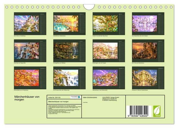 Produktbild: M&auml;rchenh&auml;user von morgen (Wandkalender 2027 DIN A4 quer), CALVENDO Monatskalender
