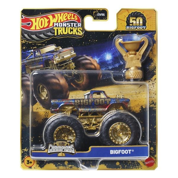 Hot Wheels Monster Trucks Bigfoot Trophy Champions 1:64 Die cast