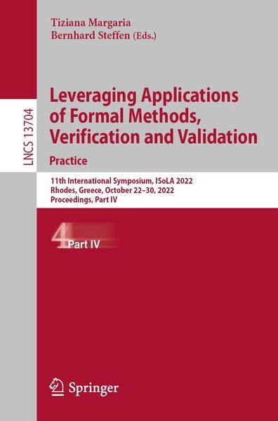 Produktbild: Leveraging Applications of Formal Methods, Verification and Validation. Practice